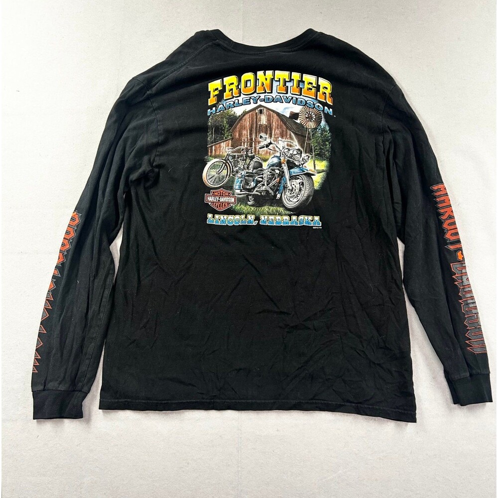 Harley Davidson 2010 Lincoln Nebraska Long Sleeve Shirt XL Black